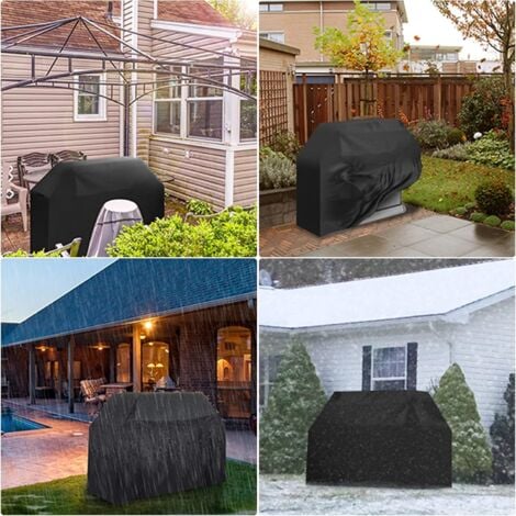 Housses de barbecue Housse de barbecue étanche Coupe-vent, indéchirable Housse de barbecue avec sangles et sac de rangement (145 x 61 x 117 cm)