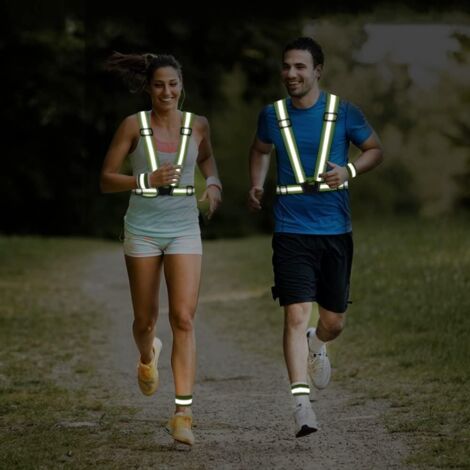 Gilet De Sécurité Haute Visibilité,Réfléchissant Réglable Elastique Gilet de Sécurité Gilet Réfléchissant Ou Faire du Vélo Gilet Réfléchissant