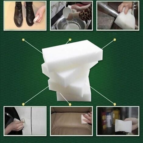 éponges Magiques, 20pcs Magic Eraser Sponges, Tampon De Nettoyage En Mousse De Mélamine, Tampons De Nettoyage Sans Produits Chimiques, éponge Propre Pour Voiture, éponge De Gomme Pour Toute