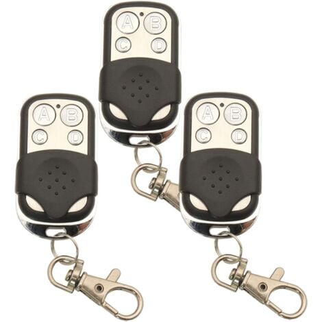 3 pièces 433.92Mhz Universel Copie Sans Fil Télécommande Porte-clés Émetteur RF pour Clone Porte De Garage Ouvre-porte 433Mhz Duplicateur