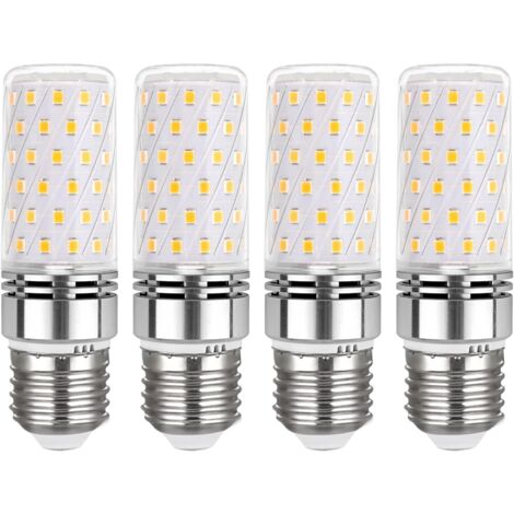 Ampoule E27 Mais LED 16W Blanc Chaud 3000K, 1450LM, 360° Lumière, Équivalent Halogène E27 100 Watt, AC 230V, Non-dimmable, Lampe LED E27 Mais Chaud pour Plafonnier, lot de 4 [Classe énergétique E] (1/4)