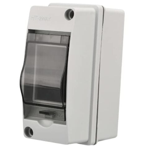 Coffret Electrique Etanche Exterieur IP65, 2 Modules, ABS de Surface en Plastique, Boite de Boitier Etanche Electrique Exterieur, Armoire de Contrôle, Coffret Modulaire Boitier de Jonction (2 Way)