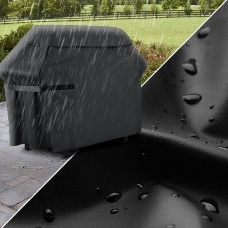 Housses de barbecue Housse de barbecue étanche Coupe-vent, indéchirable Housse de barbecue avec sangles et sac de rangement (145 x 61 x 117 cm)