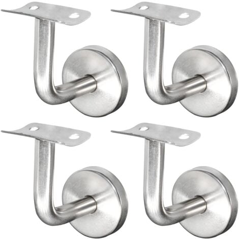 Support Main Courante Inox 304 pour Rampe Escalier Support Mural Rampe Bois Argent (4 Pièces) NPTERBL