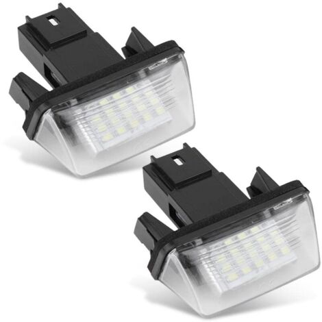 2 pièces Lampe de Plaque d'immatriculation de Voiture à 18 DEL Gauche et Droite pour C3 2002-2009 / BERLINGO / 306 307 406 5008 (1/3)