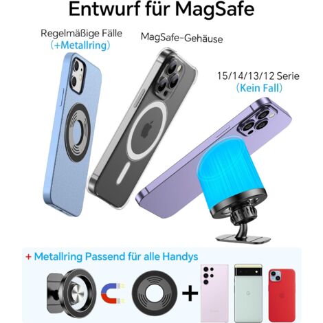 Support Telephone Voiture Magsafe[2 En 1]Porte Téléphone Voiture Aimanté[360 °Rotation]Porte Smartphone Voiture Crochet Ventouse Voiture Pour IPhone 17 16 15 14 13 12 Pro Max Plus Et étui MagSafe