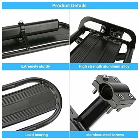 Porte-bagages SPGOOD Réglable – Alliage Alu, Charge 100 Kg, Installation Rapide, Réflecteur Inclus