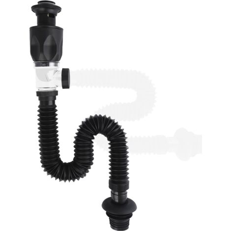 Kit De Bonde D'évier Avec Siphon Flexible - Anti-odeurs, Installation Sans Outil, Pour Lavabo Salle De Bain Ou Cuisine