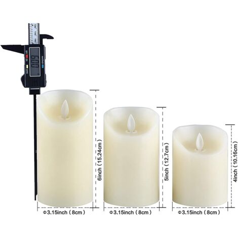 Bougie Pilier Led En Cire Véritable, 1 Pièce De 15,2 Cm Avec Bougie Pilier Led En Cire Véritable, 1 Pièce De 15,2 Cm Avec