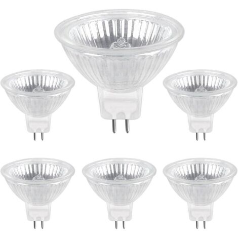 Ampoule Halogene GU5.3 50W 220V, 680lm Blanc Chaud 2700K Dimmable, Ampoule Spot Halogène MR16, pack de 6