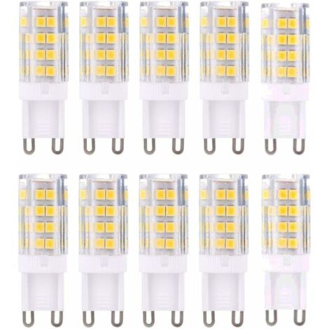 G9 LED Lampe Ampoules, Blanc Chaud 3000K 5W Lumiere équivalent aux ampoules halogènes de 40 W 420 lumens not dimmable, lot de 10