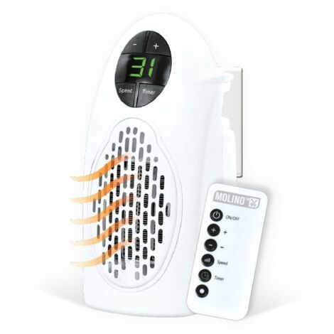 Chauffage nomade orientable 500 W avec télécommande (1/4)