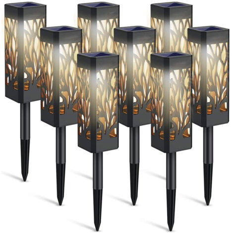 Lampe Solaire Exterieur Jardin, 6 Pièces Décoration Jardin Lanterne Solaire avec Lumière Blanche Chaude, IP65 Étanche Lumière Solaire Extérieure Auto On/Off pour Cour Outdoor Cour Pelouse (1/5)