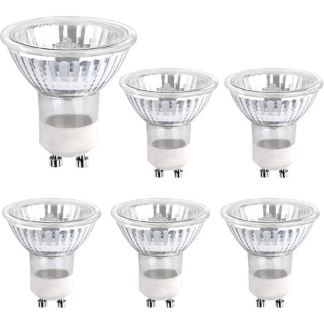 Ampoule Halogene GU10 35W 230V, 380lm Blanc Chaud 2700K, Dimmable Ampoule Spot Halogene, pour Lumire d\'armoire, Lumires d\'exposition, pack de 6
