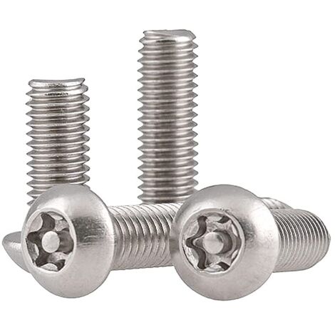 Vis à tête cylindrique - boulons, vis à tête ronde pour métaux, vis en acier inoxydable, 50 pièces (M3×16mm)