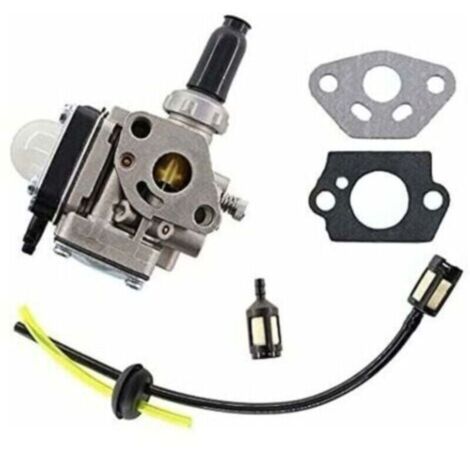 Carburateur moteur Kawasaki TH43/TH48 - Pour tondeuses à gazon - Avec filtre à essence universel + joint - Durable - Propriétaires de Kawasaki (1/4)