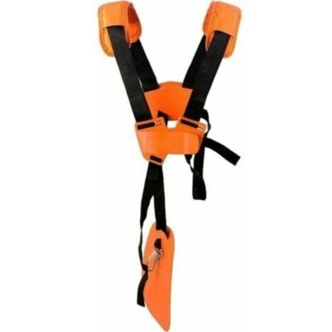 Harnais Débroussailleuse, XU,Bandoulière Double,Harnais de Doudeuse,pour Débroussailleuse, Tronçonneuse et Tondeuse à Gazon Compatible avec Stihl FS, Taille-Bordures série km,Orange - (1/4)