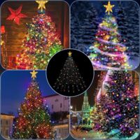 Guirlande Lumineuse Sapin De Noël 400 LED - 2m Avec 16 Branches, 8 Modes, IP44 Étanche - Pour Sapin 150-240cm, Blanc Chaud - 8