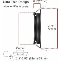 Lot De 4 Spots LED Encastrables 12V 3W 4000K à Intensité Variable - Éclairage Intérieur Pour Camping-Car, Bateau Et Maison