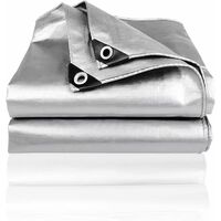 Jusch – Bâche de protection imperméable 2 x 3 m – Polyéthylène haute qualité – Œillets en aluminium – Résistante aux intempéries