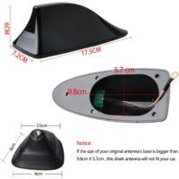 Antenne Aileron De Requin Noire – Antenne Voiture Universelle AM/FM Toit Voiture Design Sportif Pour VW Audi Skoda Seat