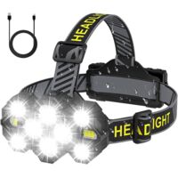 Lampe Frontale De Plongée Heaveant 8000 Lm – IPX8, 100 M, 3 Modes, Rechargeable (batterie Non Incluse)