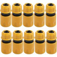 Minkurow – Raccord rapide tuyau d'arrosage 10pcs – Embouts 16mm en plastique robuste – Connexion rapide pour systèmes d'irrigation – Compatible avec pistolets à eau