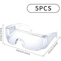 Lunettes De Sécurité Transparentes - Lot De 12, Anti-glisse, Protection UV, Pour Travail Et Loisirs