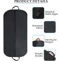Housse De Voyage Pour Vêtements 2 Pcs - 135x60 Cm - Sac à Poussière Avec Zip