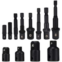 Socket Adaptor Converter Set Clé d'écrou de forets à queue hexagonale 8 pièces socket Extension Adaptateur Bit Set Lot de 4 Adaptateurs Réducteurs Pour Clés à Rochet/Clé à Douille-JUSCH