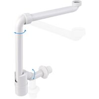 Siphon de lavabo peu encombrant de 4 pouces pour la salle de bain, siphon de lavabo réglable, tuyau de vidange anti-odeurs