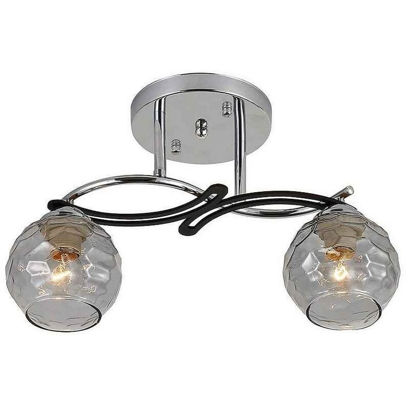 Lámpara plafon de 2 luces modelo ETNA cromo FABRILAMP