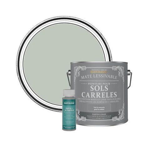 Peinture pour Sols Carrelés Mate Lessivable - Vert Craie (1/3)