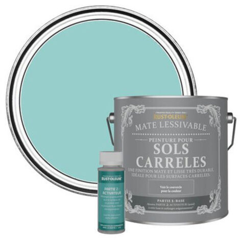 Peinture pour Sols Carrelés Mate Lessivable - Bleu-vert (1/3)