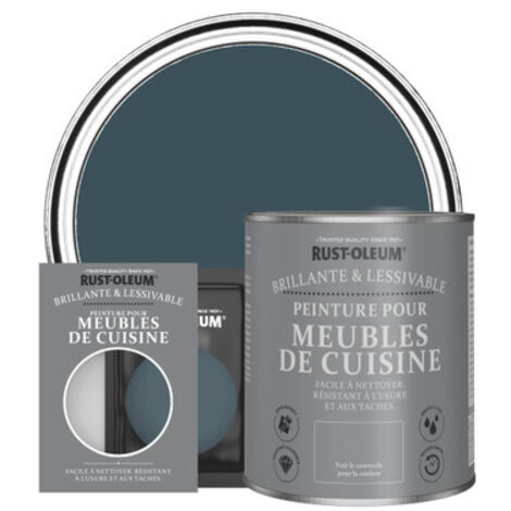 Peinture pour Meubles de Cuisine, Finition Brillante - Bleu du Soir (1/3)