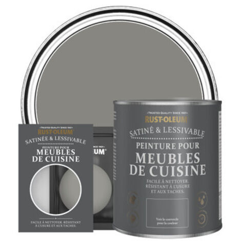 Peinture pour Meubles de Cuisine, Finition Satinée - Béton (1/3)