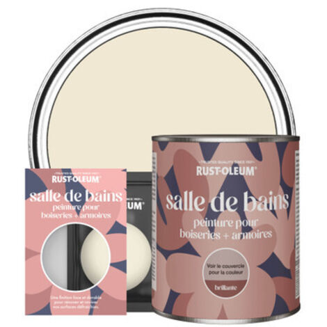Peinture pour Boiseries & Armoires de Salle de Bains, Finition Brillante - Calcaire (1/3)