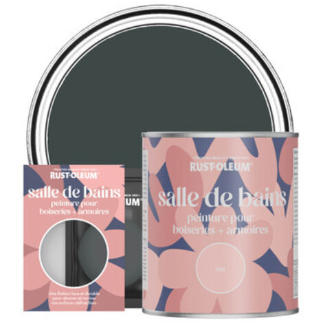 Peinture pour Boiseries & Armoires de Salle de Bains, Finition Mate - Sable Noir (1/3)
