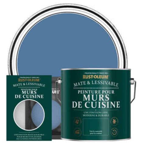 Peinture pour Murs de Cuisine, Finition Mate - Soie Bleue (1/3)