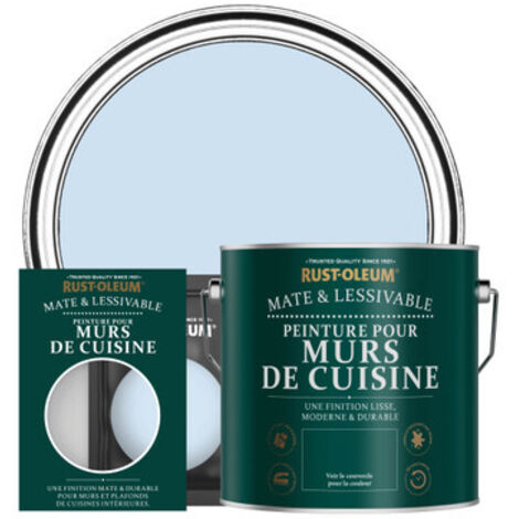Peinture pour Murs de Cuisine, Finition Mate - Bleu Poudré (1/3)