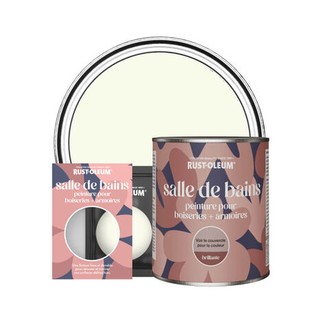 Peinture pour Boiseries & Armoires de Salle de Bains, Finition Brillante - Fleur de Pommier (1/3)