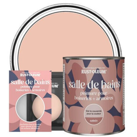 Peinture pour Boiseries & Armoires de Salle de Bains, Finition Satinée - Corail (1/3)