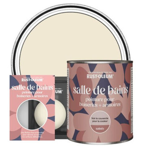 Peinture pour Boiseries & Armoires de Salle de Bains, Finition Satinée - Calcaire (1/3)