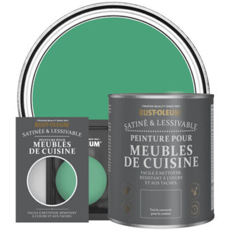 Peinture pour Meubles de Cuisine, Finition Satinée - Émeraude (1/3)
