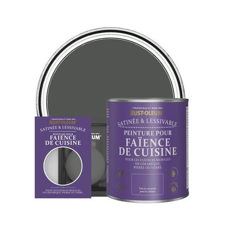 Peinture pour Faïence de Cuisine, Finition Satinée - Graphite (1/3)