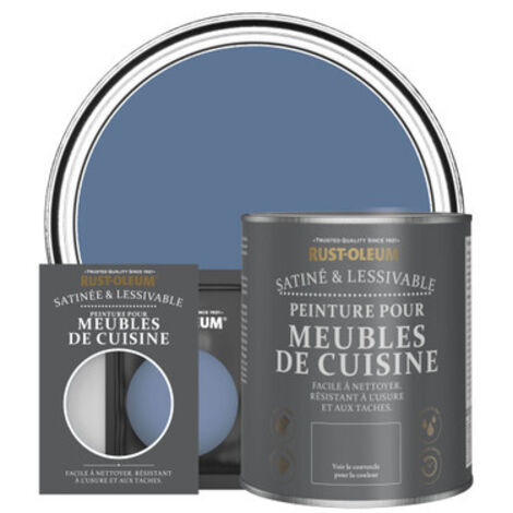 Peinture pour Meubles de Cuisine, Finition Satinée - Rivière Bleue (1/3)