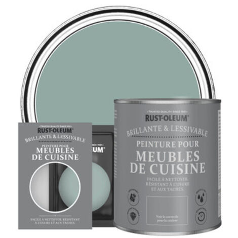 Peinture pour Meubles de Cuisine, Finition Brillante - Bleu Gris (1/3)