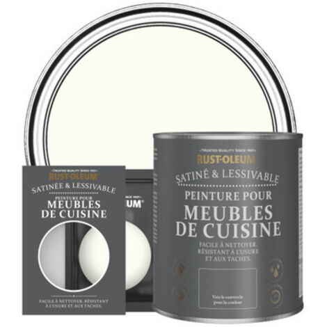 Peinture pour Meubles de Cuisine, Finition Satinée - Blanc Antique (1/3)