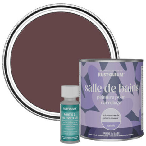 Peinture pour Carrelage de Salle de Bain, Finition Satinée - Mûre 750ml (1/3)