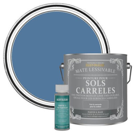 Peinture pour Sols Carrelés Mate Lessivable - Soie Bleue (1/3)
